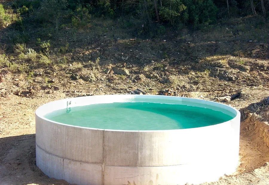 Deposito de agua de riego